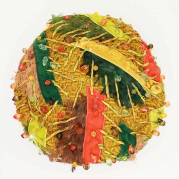 Vintage Christian Dior Feather Velvet Bead Turban - Picture 5 of 7